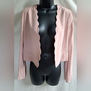 Women's Kaii Baby Pink Blazer with Shoulder Pads